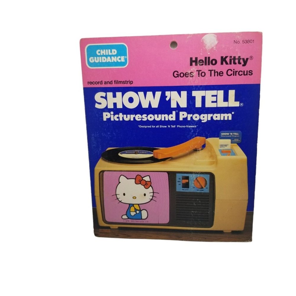 Vintage Sanrio Hello Kitty Show 'n Tell Picturesound Program Record 1983 CBS